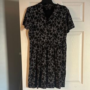Disney Halloween Black and White Patterned Dress